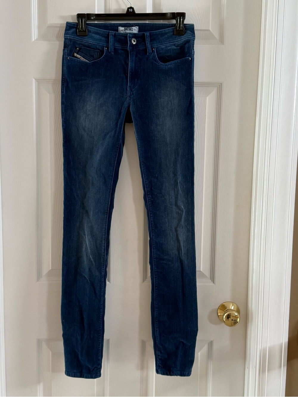 Diesel Blue Velvet Skinny Jeans